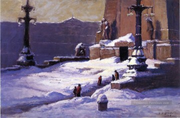 Monument à la neige Théodore Clement Steele Peinture à l'huile